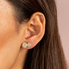  Round CZ Illusion Stud Earring - Adina Eden's Jewels