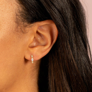  Dainty Colored Marquise Huggie Earring - Adina Eden's Jewels