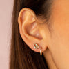  Puff Mariner Stud Earring 14K - Adina Eden's Jewels