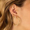  Pavé Triple Link Hoop Earring - Adina Eden's Jewels