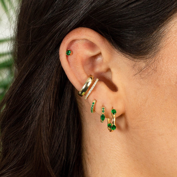 CZ Colored Gemstone Stud Earring - Adina Eden's Jewels