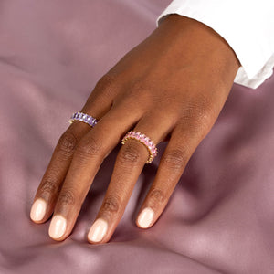  Sapphire Pink Eternity Band - Adina Eden's Jewels