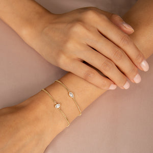  Oval Bezel Cuban Bracelet - Adina Eden's Jewels