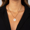  Pave Evil Eye Medallion Necklace Charm - Adina Eden's Jewels