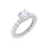 Silver / 8 CZ Solitaire Eternity Ring - Adina Eden's Jewels