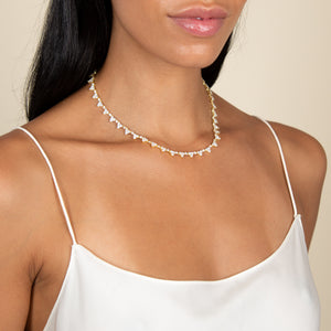  Multi Trio Cluster Tennis Necklace - Adina Eden's Jewels