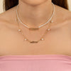  Gothic Pearl Nameplate Necklace - Adina Eden's Jewels