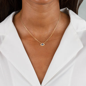  CZ Colored Evil Eye Necklace - Adina Eden's Jewels