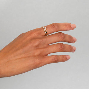  CZ X Pearl Wrap Ring - Adina Eden's Jewels