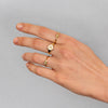  CZ Starburst Adjustable Signet Ring - Adina Eden's Jewels