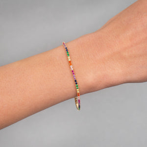  Rainbow Tennis Bracelet - Adina Eden's Jewels