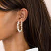  Multi Pearl Hoop Earring - Adina Eden's Jewels