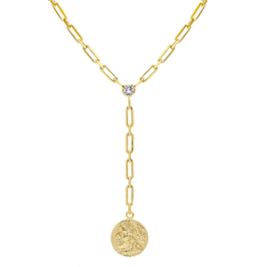 Gold Vintage Coin Lariat - Adina Eden's Jewels