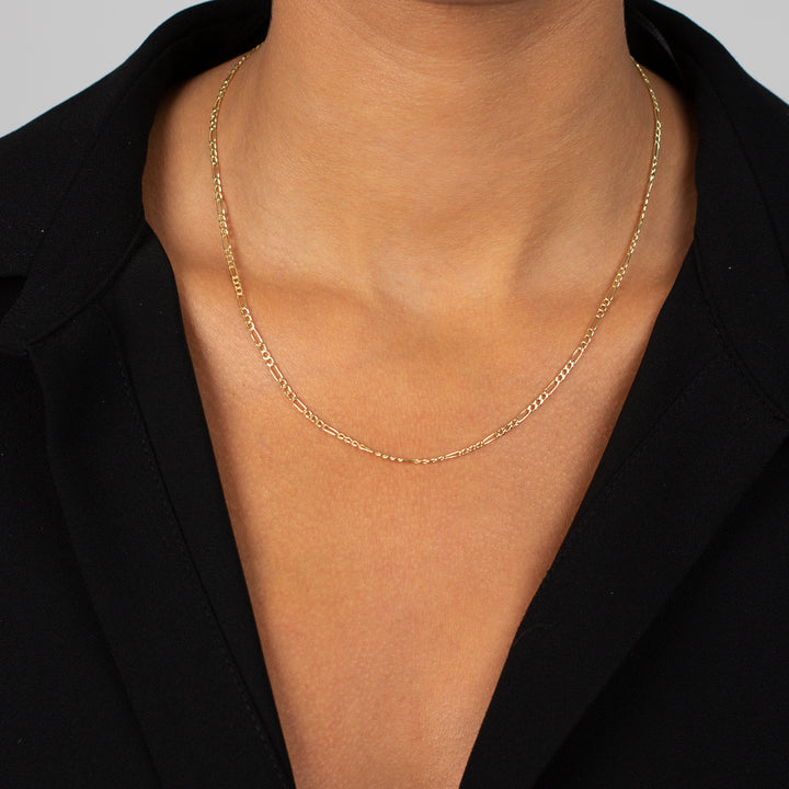  Figaro Chain Necklace 14K - Adina Eden's Jewels