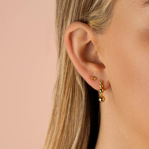  Multi Ball Charm Huggie Earring - Adina Eden's Jewels