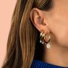  Large Charmed Diamond Hoop Earring 14K - Adina Eden's Jewels