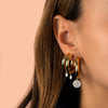  Large Charmed Diamond Hoop Earring 14K - Adina Eden's Jewels