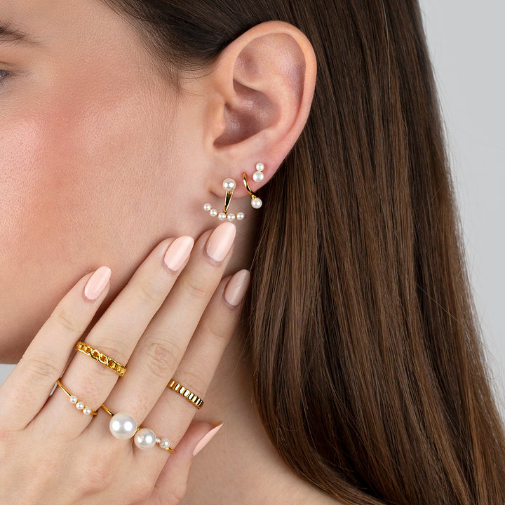  Triple Pearl Ring - Adina Eden's Jewels