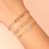  Diamond Open Link Bracelet 14K - Adina Eden's Jewels