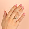  Half Beaded Pinky Ring 14K - Adina Eden's Jewels