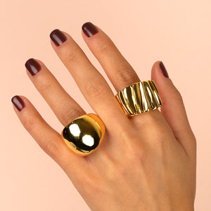  Chunky Textured Ring 14K - Adina Eden's Jewels