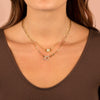  Pavé Double Lock Necklace - Adina Eden's Jewels