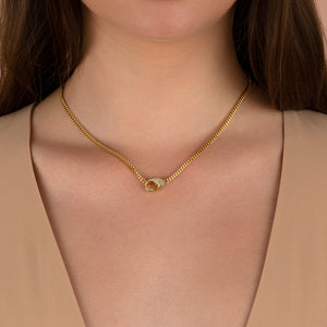  Cuban Chain CZ Clasp Necklace - Adina Eden's Jewels