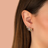  Pavé Mariner Link Huggie Earring - Adina Eden's Jewels