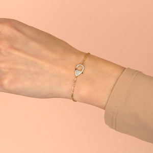  CZ Clasp Link Bracelet - Adina Eden's Jewels