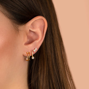  Double Pearl Stud Earring - Adina Eden's Jewels