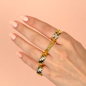  Solid Ridged Ring - Adina Eden's Jewels