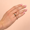  Gemstone Heart Dome Ring 14K - Adina Eden's Jewels