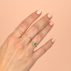  Diamond Serpent Wrap Ring 14K - Adina Eden's Jewels