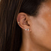  Large Heart Diamond Cluster Stud Earring 14K - Adina Eden's Jewels
