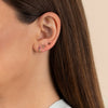  Diamond Tiny Colored Cluster Stud Earring 14K - Adina Eden's Jewels