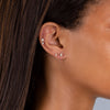  Diamond Tiny Oval Stud Earring 14K - Adina Eden's Jewels