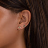  Diamond Emerald Green Evil Eye Stud Earring 14K - Adina Eden's Jewels
