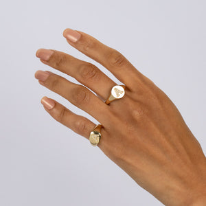  Pavé Initial Pinky Ring - Adina Eden's Jewels