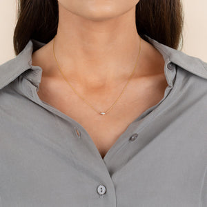  Diamond Bezel Marquise Necklace 14K - Adina Eden's Jewels