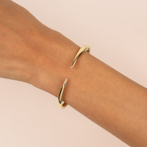  Solid Claw Bangle 14K - Adina Eden's Jewels