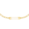 Gold Pavé Safety Pin Choker - Adina Eden's Jewels