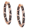 Leopard Oval Hoop Earring - Adina Eden's Jewels