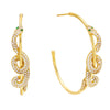 Gold Twisted Snake Hoop Earring - Adina Eden's Jewels