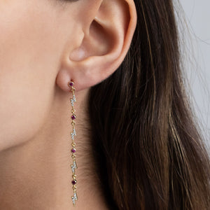  Lightning Bolt Dangling Stud Earring - Adina Eden's Jewels