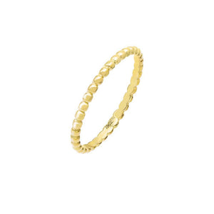 Gold / 5 Thin Beaded Ring - Adina Eden's Jewels