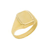 14K Gold / 8 / Plain Engraved Rectangle Signet Ring 14K - Adina Eden's Jewels