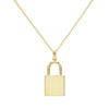 Gold Large Lock Necklace - Adina Eden's Jewels
