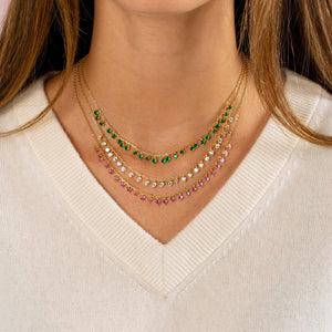  Colored Multi Stone Necklace - Adina Eden's Jewels