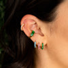  Colored Princess Cut Huggie Earring - Adina Eden's Jewels