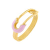  Enamel Safety Pin Ring - Adina Eden's Jewels